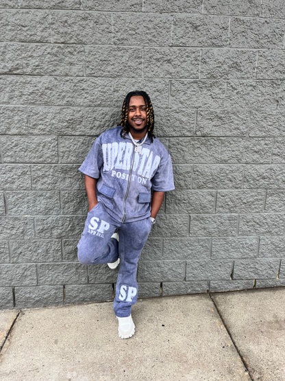 Blue Acid Wash SP “OVERSIZED” Sweatsuit