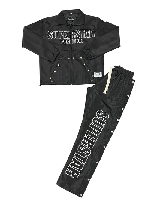 Black SP windbreaker set