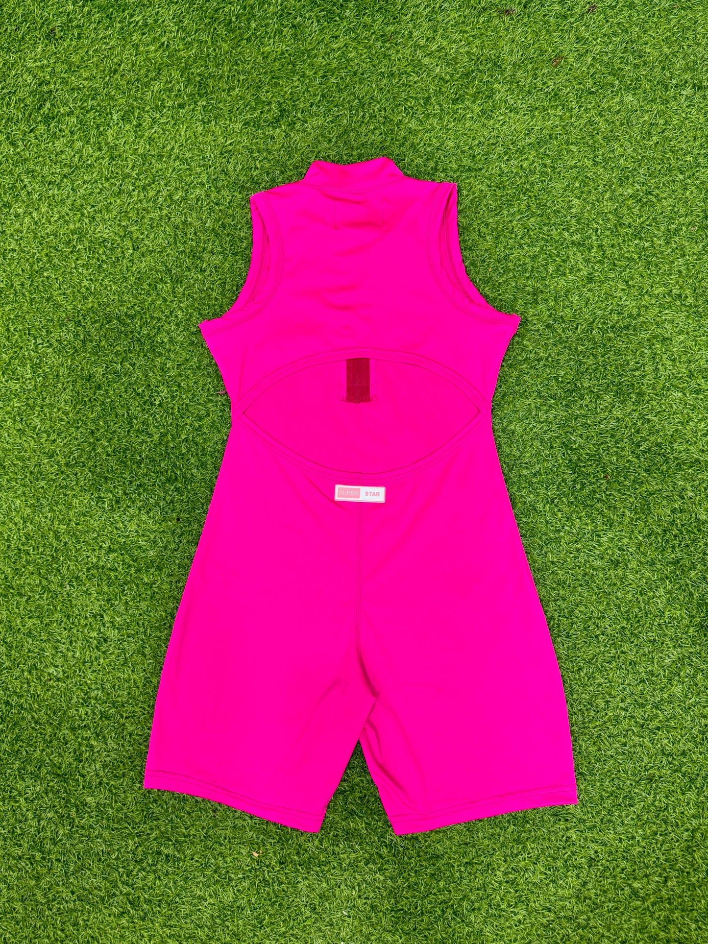 Pink Zipper Jumpsuit + headband