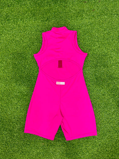 Pink Zipper Jumpsuit + headband