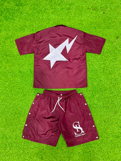 SP windbreaker set (burgundy)