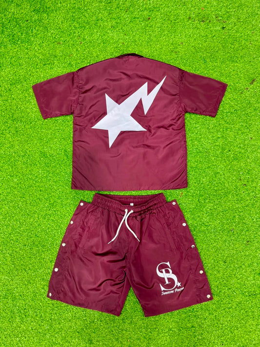 SP windbreaker set (burgundy)