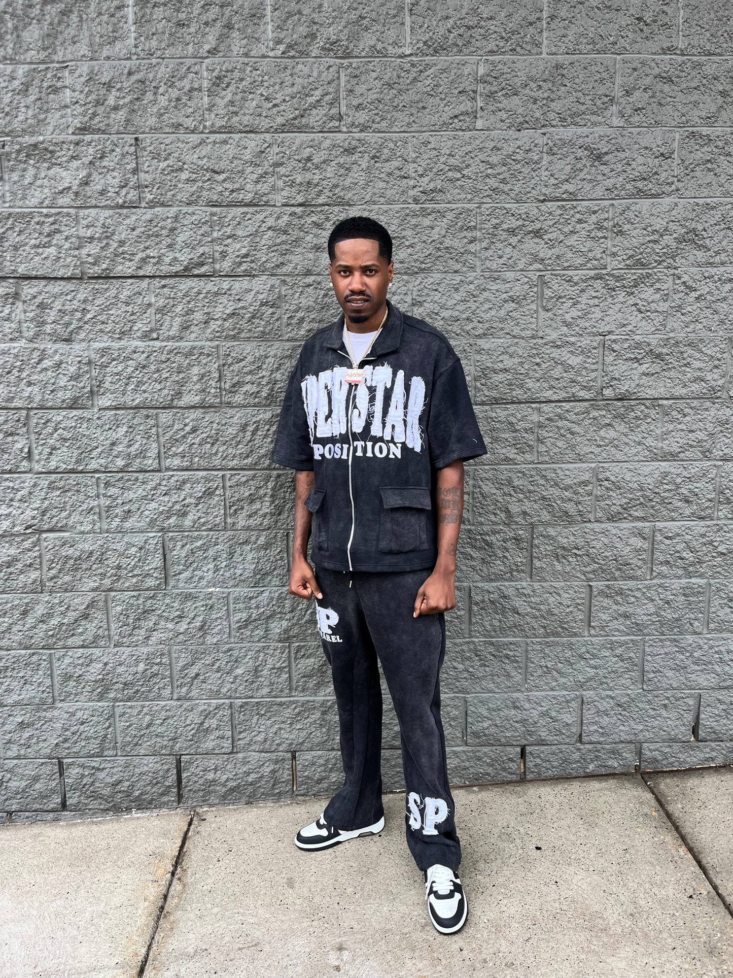 Black Acid Wash “OVERSIZED”SweatSuit