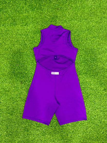 Purple zipper Jumpsuit + Headband